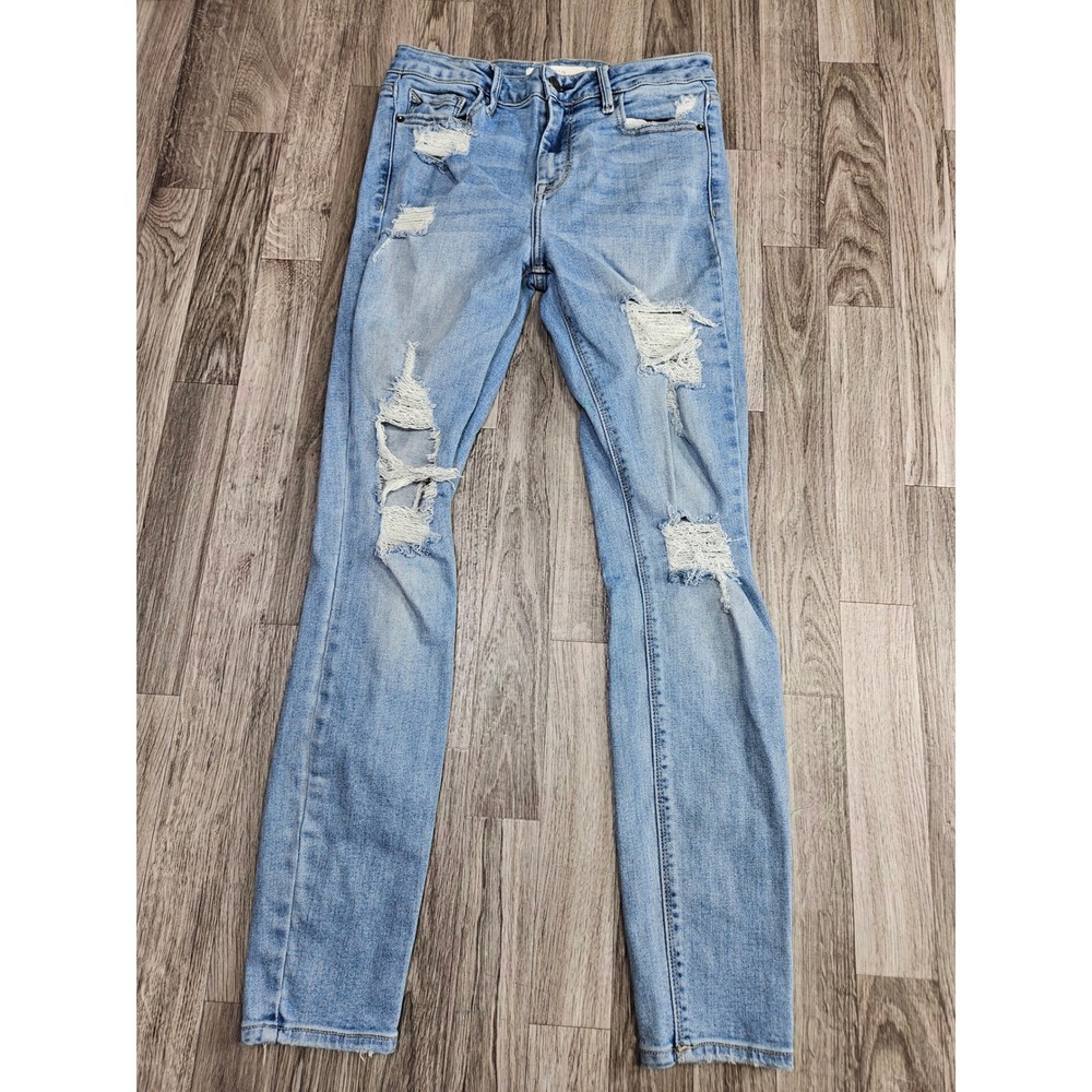 Hidden Jeans Skinny Jeans Womens 28 Blue Distressed Denim